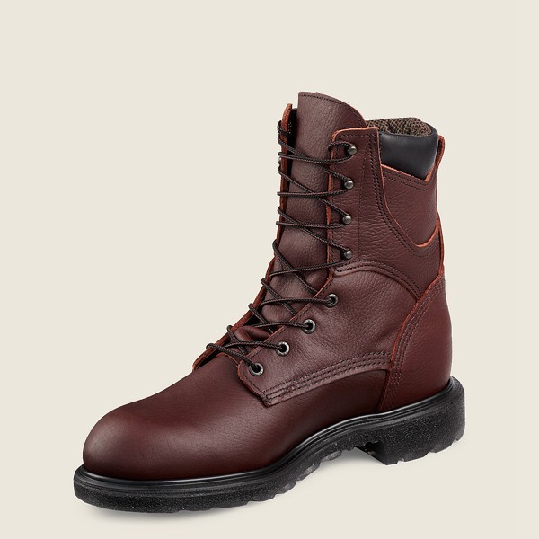 Mens Red Wing Supersole® 2.0 - 8-inch Insulated Waterproof Soft Toe - Work Boots Burgundy - OUE86759